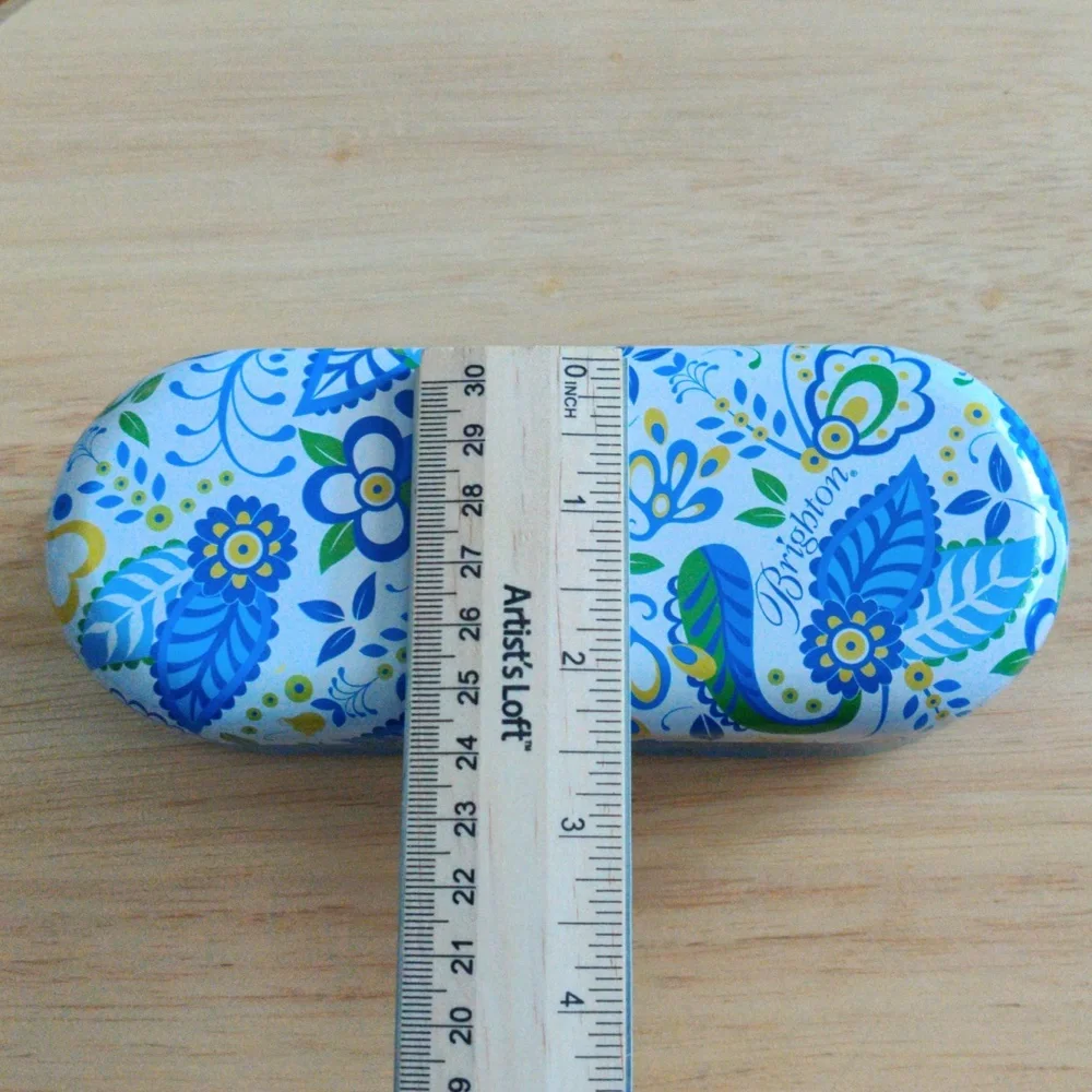 Brighton Hard Shell Blue and Green Floral Sunglasses Case